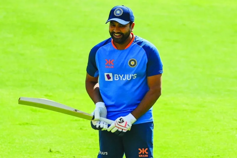 India&#039;s captain Rohit Sharma attends a training session at the Modi stadium in Ahmedabad ahead of their fourth and final Test against Australia. (AFP)