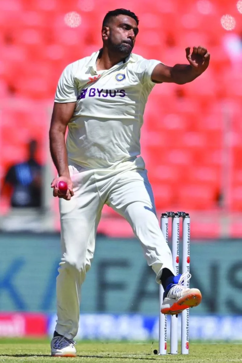 India’s off-spinner Ravichandran Ashwin picked up six wickets on a pitch still looking good for batting. (AFP)