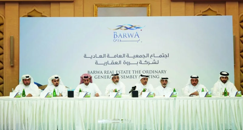 The Barwa board disclosing its multi-axes strategic plan before shareholders at the AGM.
