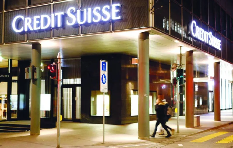 The logo of Swiss bank Credit Suisse is seen at a branch office in Basel, Switzerland. (Reuters)