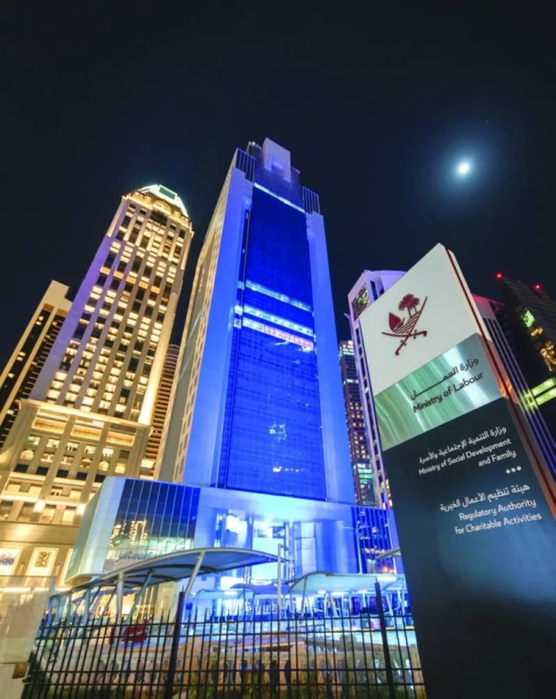 The Ministry of Labour participated in marking World Autism Awareness Day (WAAD), which falls on April 2 of each year, as the ministry lit its building in blue.