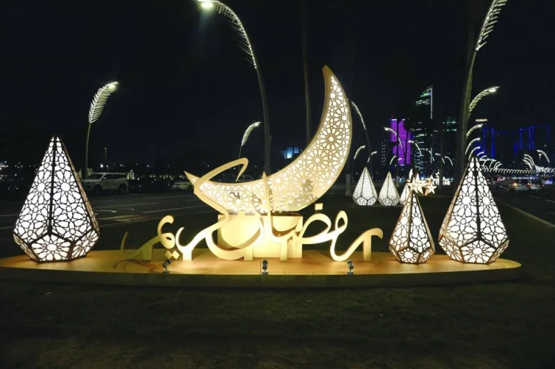Festive lighting on the Corniche. PICTURE: Shaji Kayamkulam