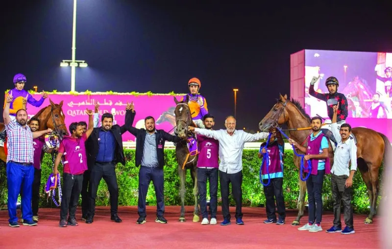 Connections of Ushayqer celebrate after the victory.