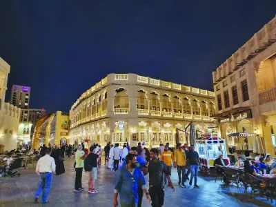 Souq Waqif continues to attract a large number of visitors. A scene after Iftar Friday. PICTURE: Joey Aguilar.