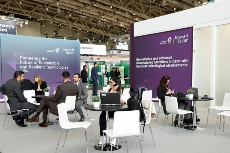 Qatar&#039;s pavilion at the Hannover Messe International Industrial Fair.