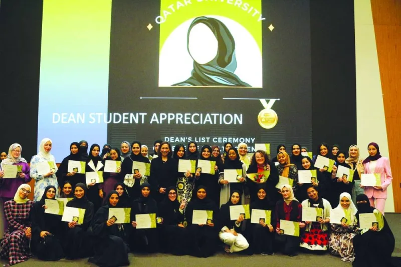 The College of Health Sciences at Qatar University honored 185 of its outstanding students