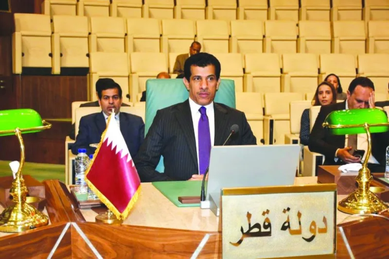 The delegation of Qatar to this session, which was held Monday at the headquarters of the General Secretariat of the Arab League, was headed by HE Permanent Representative of Qatar to the League of Arab States Salem Mubarak al-Shafi.