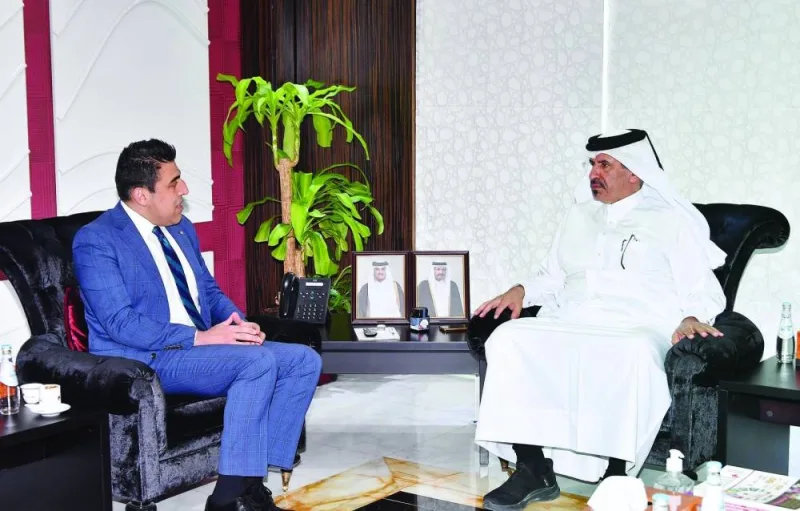 Qatar Chamber first vice-chairman Mohamed bin Towar al-Kuwari during a meeting on Wednesday with Mohamed Hage, president and national chairman of the Australia-Arab Chamber of Commerce and Industry (AACCI).