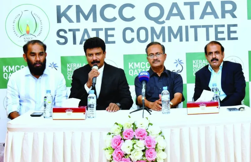Qatar Kerala Muslim Cultural Centre at the press conference Sunday in Doha. PICTURE: Thajudheen.