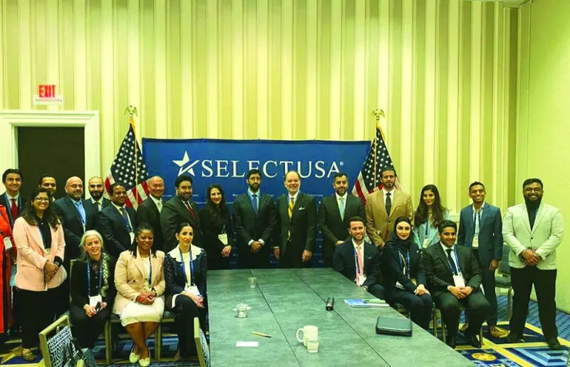 Members of Qatar&#039;s delegation to the ‘2023 SelectUSA Investment Summit’.