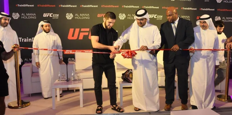 Islam Makhachev led the ribbon-cutting ceremony to mark the grand opening of UFC Gym Qatar. PICTURES: Shaji Kayamkulam