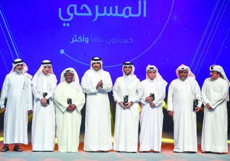 HE the Minister of Culture Sheikh Abdulrahman bin Hamad al-Thani honoured yesterday evening luminaries of Qatari theatre during the Doha Theatre Festival at the Katara Drama Theatre.