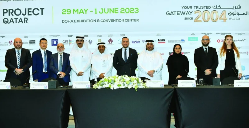 Senior officials and representatives of sponsors from public and private sectors at the media event yesterday to announce details of 19th edition of Project Qatar, which will be held at DECC on May 29-June 1. PICTURE: Thajudheen