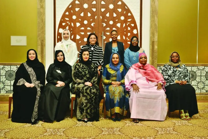 The Qatari Businesswomen Association during a meeting with Mariam Mwinyi, the first lady of Zanzibar, who was in Qatar recently.