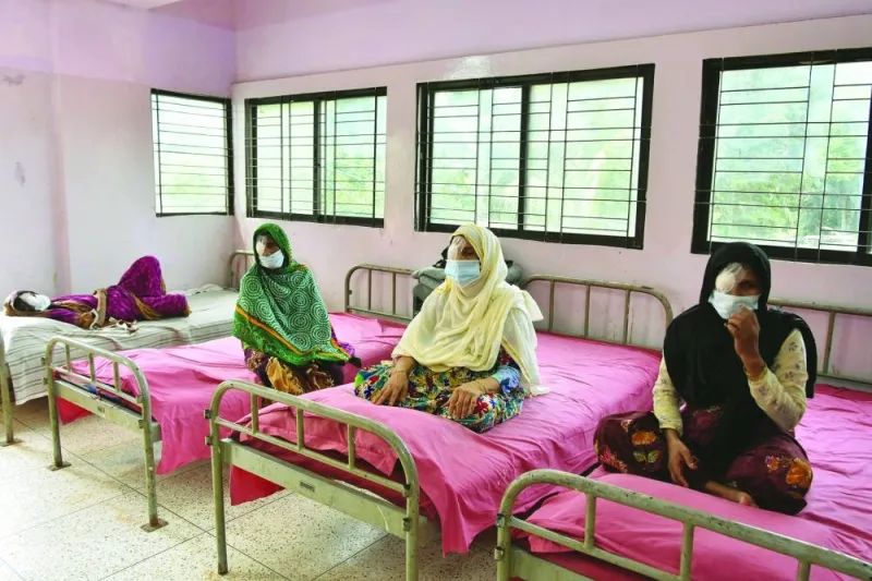 A group of women post surgery at the hospital in Cox&#039;s Bazar