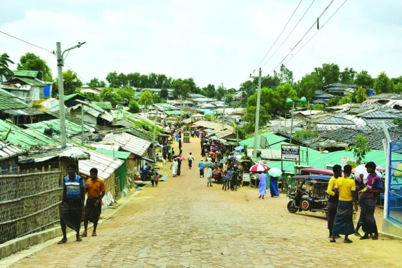 A street view of Rohingya camp