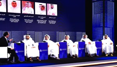 Industry experts discussing ‘The Post-World Cup Real Estate Sector’ during the Qatar Real Estate Forum, which concluded Monday. PICTURE: Thajudheen.