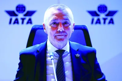Willie Walsh, director general of the International Air Transport Association, during the IATA annual general meeting in Istanbul Monday. The airline industry’s biggest focus is on sustainable aviation fuel, which will be the biggest contributor to net zero success, Walsh said.