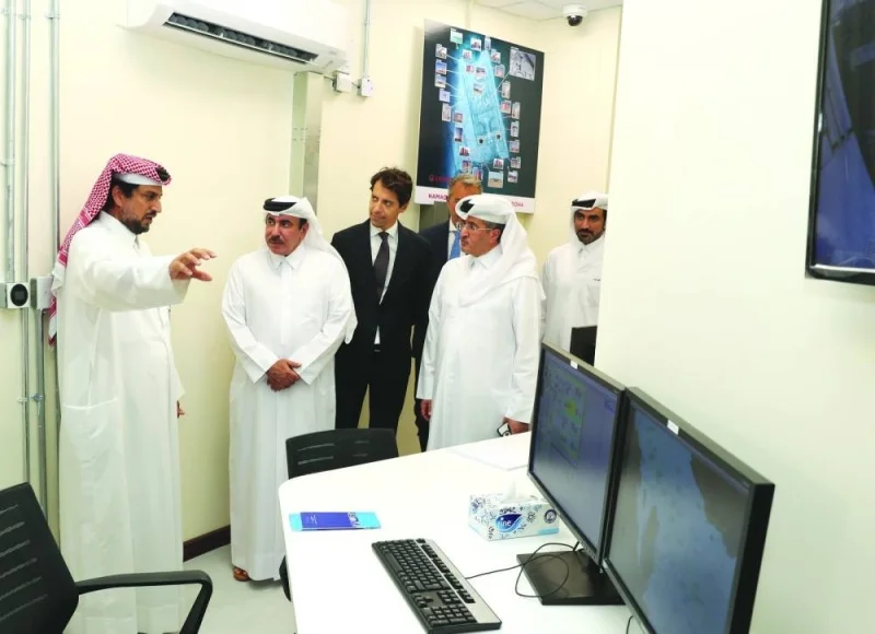 HE Jassim Saif Ahmed al-Sulaiti and other dignitaries during a briefing. Supplied picture