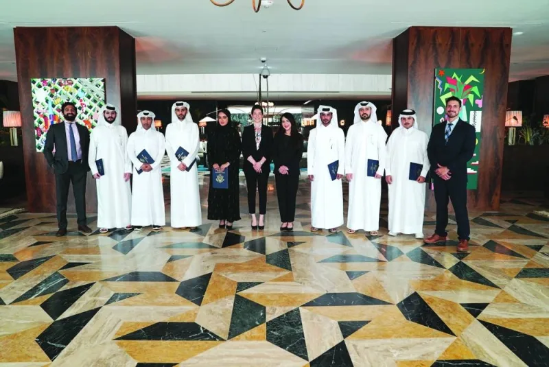 Officials from Qatar and the US Embassy in Doha following the International Visitor Leading Programme (IVLP) trip to the US focused on AML/CFT.