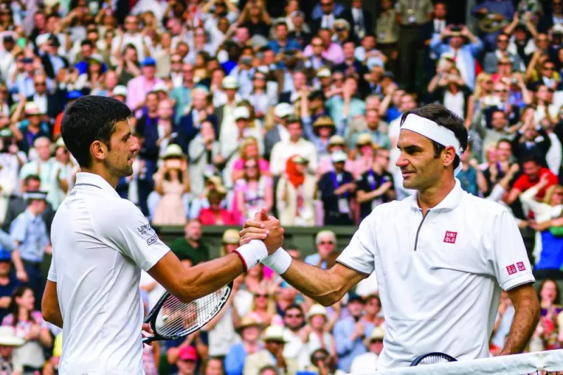 In 2019, a 37-year-old Roger Federer (right) reached his 12th and last Wimbledon final, beaten in an epic five-set contest by Novak Djokovic. At four hours, 57 minutes, it was the longest singles final in Wimbledon history. (@Wimbledon)