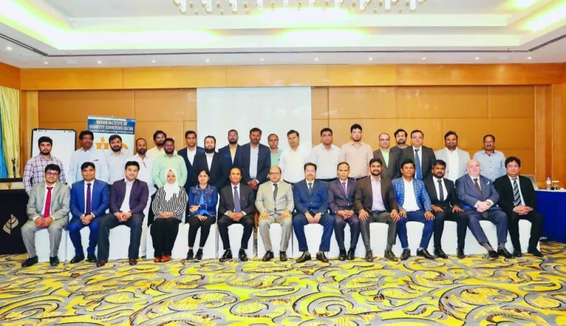 Participants of the Continuing Professional Development event hosted by the Indian Institute of Quantity Surveyors - Qatar Chapter.