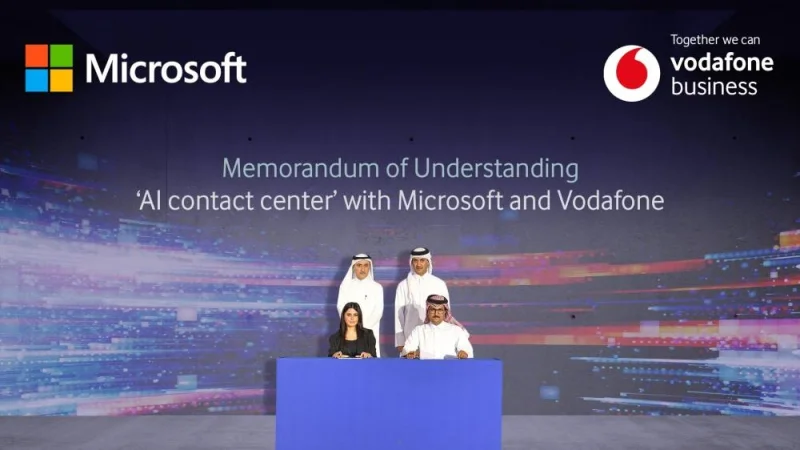 Vodafone Qatar and Microsoft have signed an MoU to facilitate their collaboration offering an end-to-end AI Digital Contact Centre Platform suitable for all organisations that want to modernise their contact centre operations in Qatar.