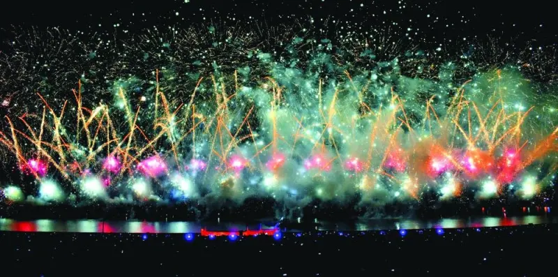 A burst of myriad colours at Katara fireworks Wednesday.