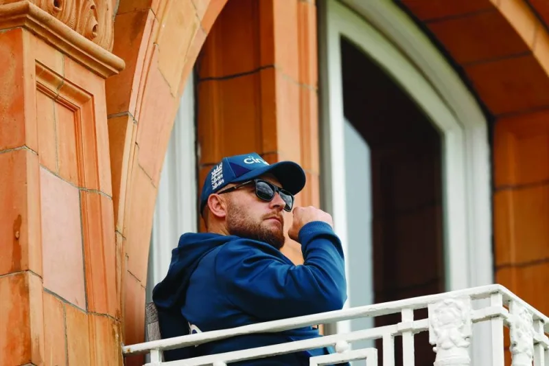 England head coach Brendon McCullum at Lord’s Cricket Ground in London on Friday. (Reuters)