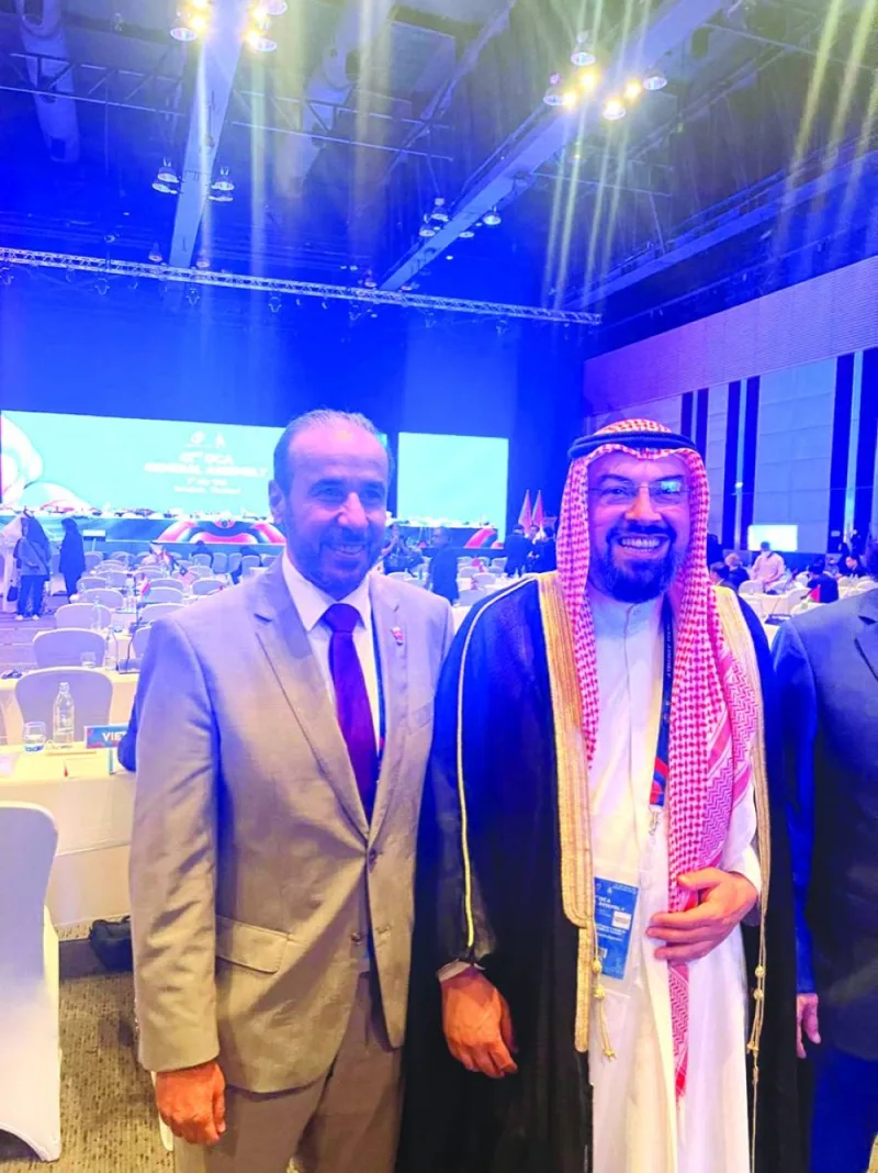 The Qatar Olympic CommitteeSecond Vice-President, His Excellency Dr Thani bin Abdulrahman al-Kuwari (left), has been re-elected as the Olympic Council of Asia (OCA) Vice President for West Asia during the 42nd OCA General Assembly in Bangkok, Thailand.