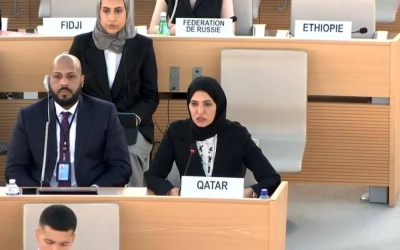 HE the Permanent Representative of Qatar to the UN Office in Geneva, Dr Hind Abdulrahman al-Muftah said that the continuation of the occupation, racist, and settlement aggressions and policies would lead to the deterioration of conditions, increase the risk of spreading violence.