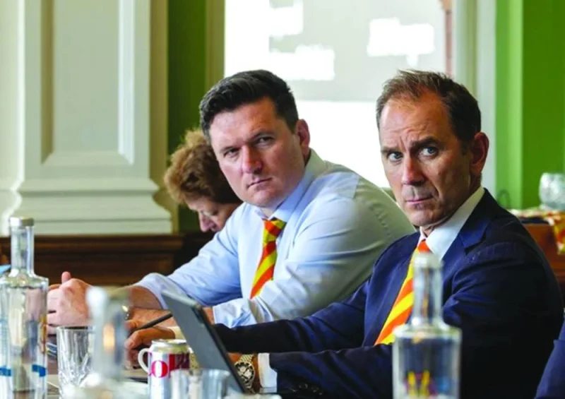 
Former Test greats Justin Langer (right) of Australia and Graeme Smith of South Africa during the MCC meeting at Lord’s. 