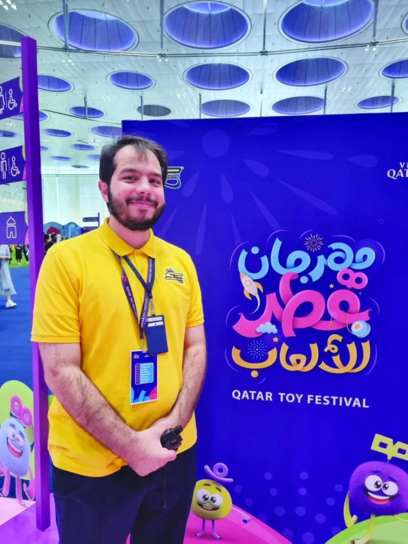  Ahmad Weiss at the opening of first Qatar Toy Festival yesterday. PICTURE: Joey Aguilar