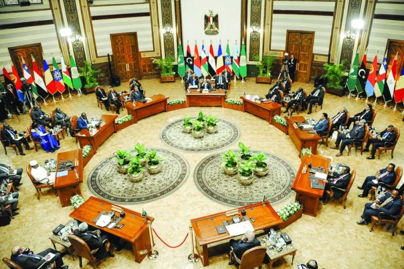 
This handout picture released by the Egyptian presidency shows participants at the regional summit in Cairo for neighbouring nations impacted by the three-month war between Sudan’s rival generals. 
