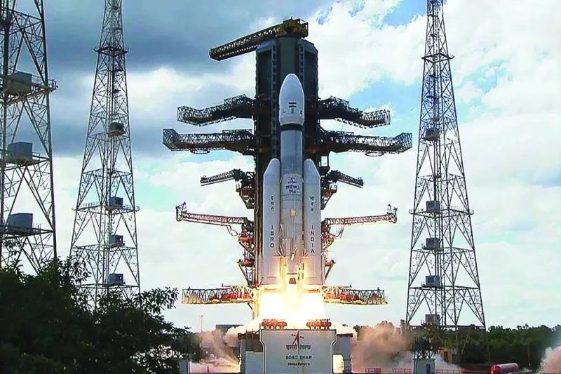 This screen grab made from video footage from ISRO via AFPTV taken yesterday shows an Indian Space Research Organisation (ISRO) rocket carrying the Chandrayaan-3 spacecraft lifting off from the Satish Dhawan Space Centre in Sriharikota, an island off the coast of southern Andhra Pradesh state. India yesterday launched a rocket seeking to land an unmanned spacecraft on the surface of the Moon, a live feed showed, its second attempt to become only the fourth country to do so.  Page 9