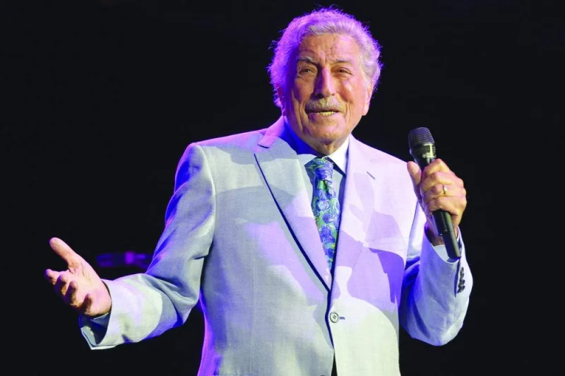 
Tony Bennett performing during an event in 2019. 