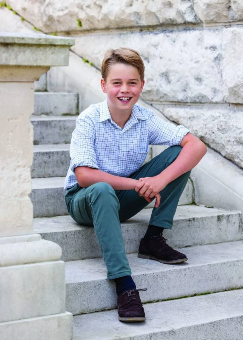 
Britain’s Prince George poses in this undated handout picture issued by Kensington Palace ahead of his tenth birthday, in Windsor, Britain. 