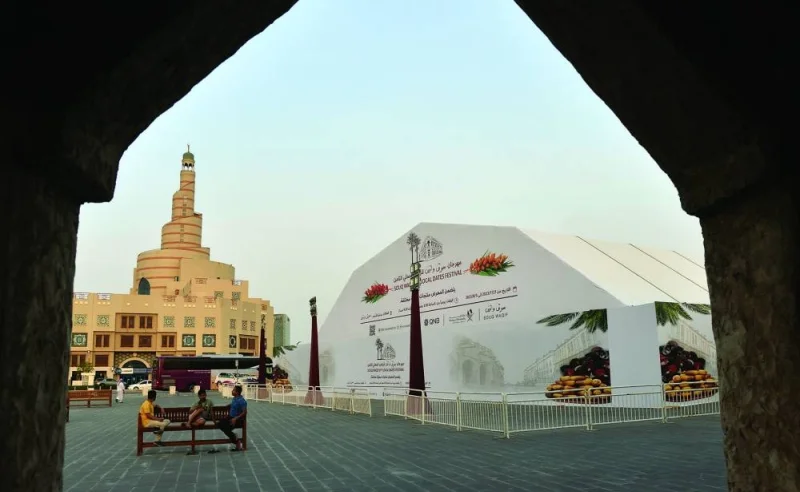 Final preparations at Souq Waqif to host the 8th Local Dates Festival/ Pic by Shaji Kayamkulam