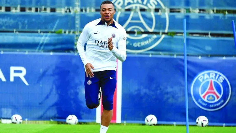 
Kylian Mbappe has remained in Paris but has been reduced to training apart from the PSG first team. 