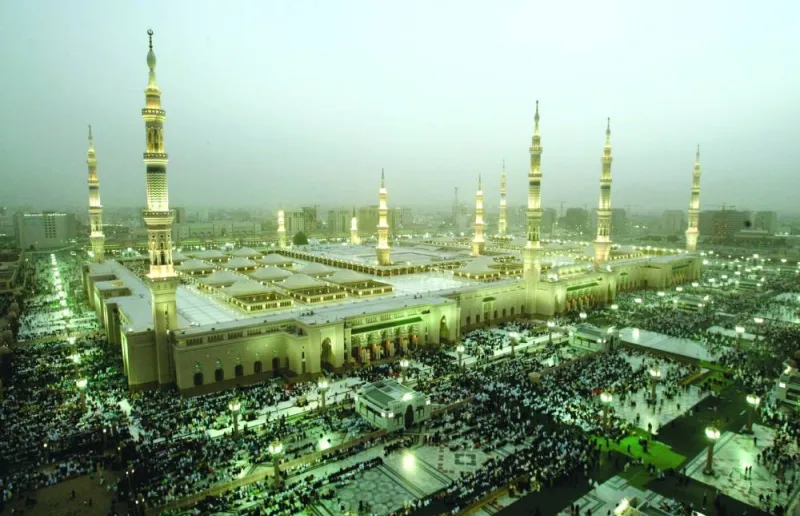 The Prophet&#039;s Mosque in the holy city of Medina.