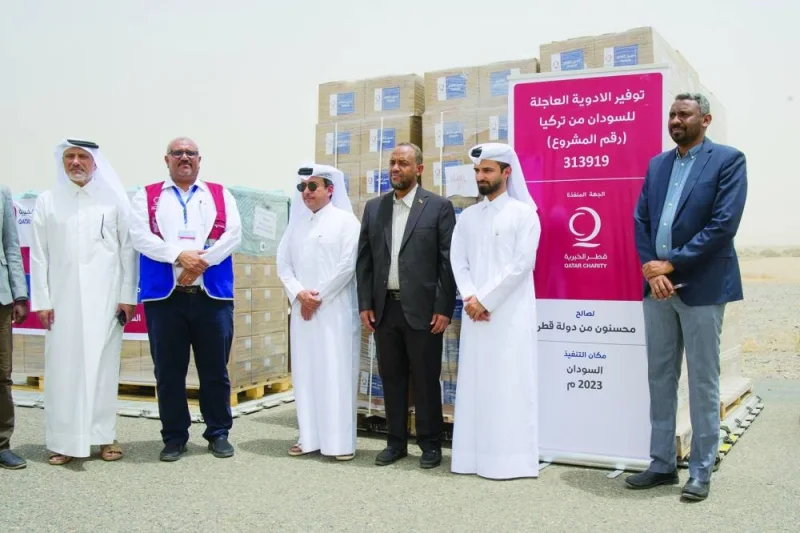 Officials with the Qatari Aid.