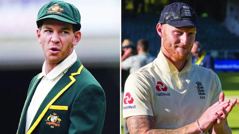 Tim Paine (left) and Ben Stokes.