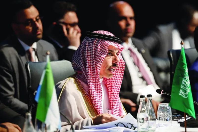 
Saudi Arabia’s Foreign Minister Faisal bin Farhan al-Saud attending a meeting. 