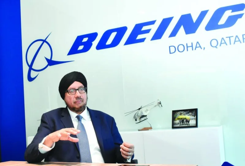 Boeing President in the Middle East, Turkiye and Africa Kuljit Ghata-Aura said in an exclusive interview with Gulf Times in Doha. PICTURE: Thajudheen