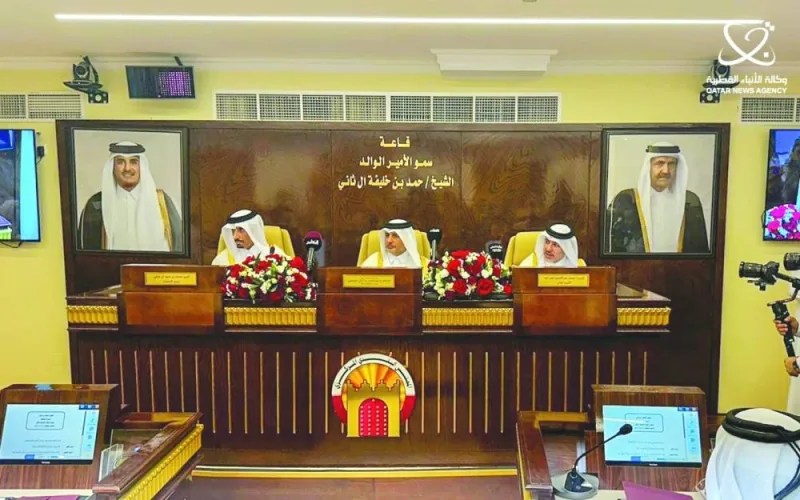 HE the Minister of Municipality Dr Abdullah bin Abdulaziz bin Turki al-Subaie at the opening session of Monday.