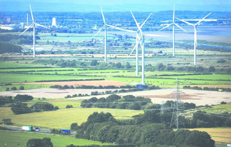 
A general view of the Frodsham on shore wind farm in Frodsham. 