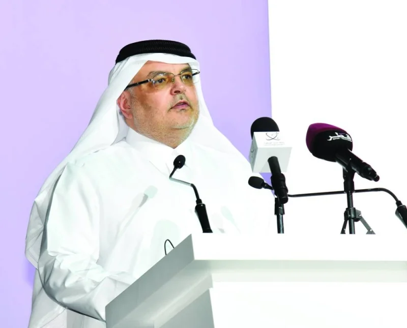 Ashghal president  Dr Engineer Saad bin Ahmad al-Muhannadi addressing the event Wednesday. PICTURE: Thajudheen