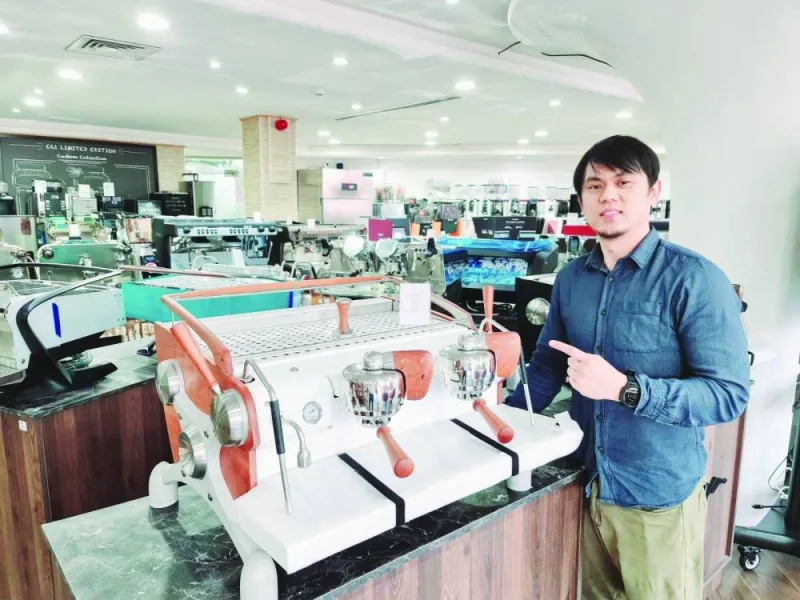 Ronnie Llorin showcases some of the best and most expensive coffee machines. PICTURES: Joey Aguilar