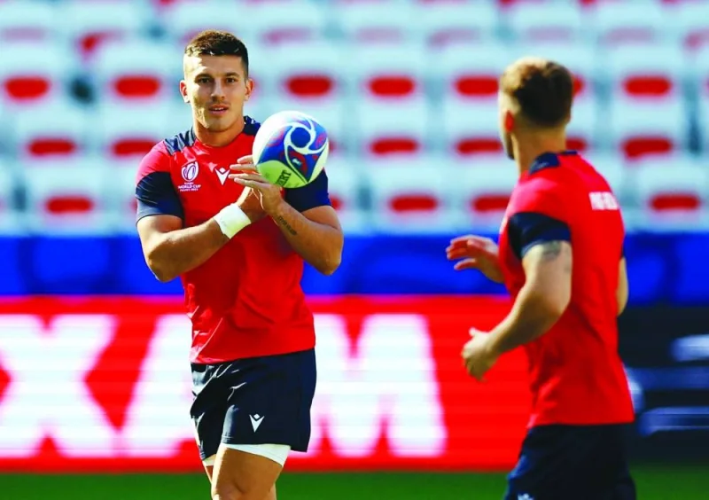 Italy’s Tommaso Allan during training at Allianz Riviera, Nice, France, on Tuesday. (Reuters)