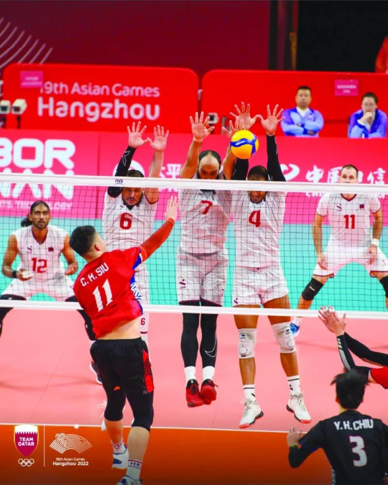 Qatar beat Hong Kong 3-1 (21–25, 13–25, 25–22, 21–25) to storm into the knockout stage of the men’s volleyball event at the Hangzhou Asian Games in China on Thursday. Qatar’s spikers, who had defeated Thailand in their other Pool E match on Wednesday, will face Bahrain in their Round of 16 clash today.